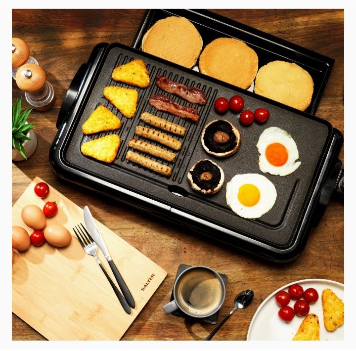 Family Non-Stick Health Grill & Griddle - 2000W