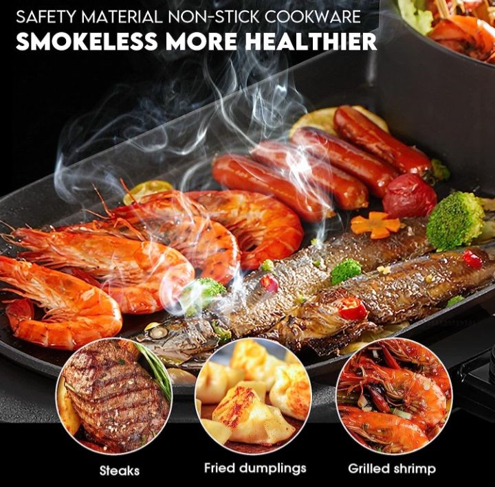 2-in-1 Electric Grill With Hot Pot - 1200W