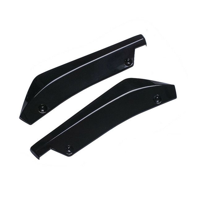 2pcs Universal Car Rear Bumper Lip Spoiler Canards Wrap Abs