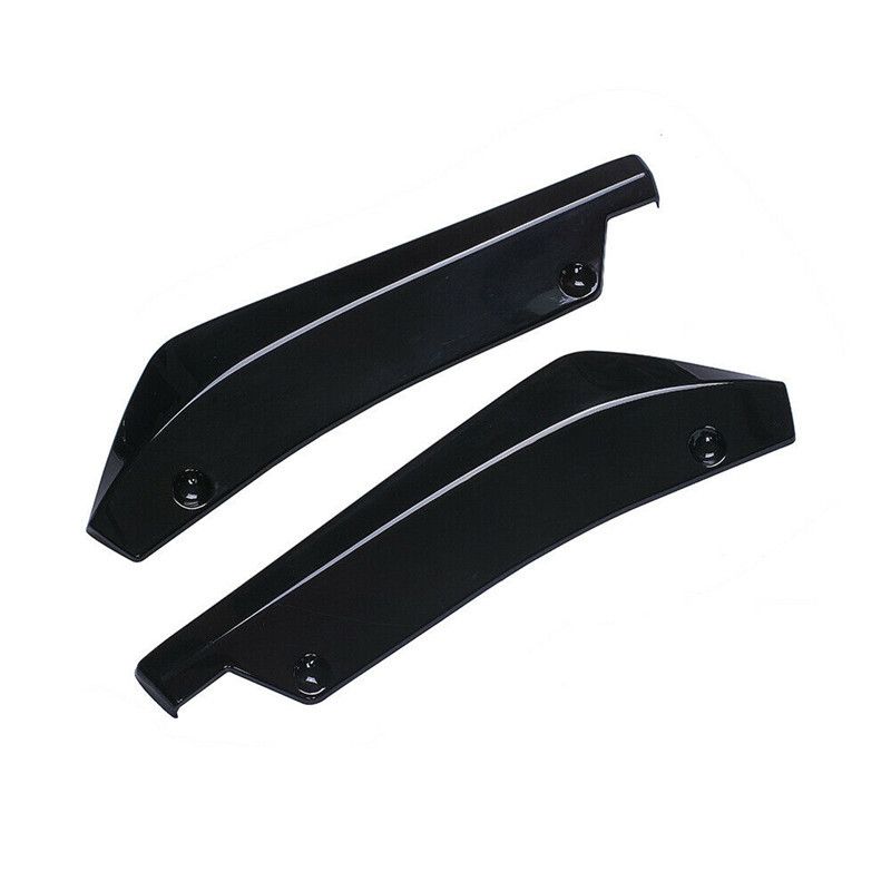 2pcs Universal Car Rear Bumper Lip Spoiler Canards Wrap Abs