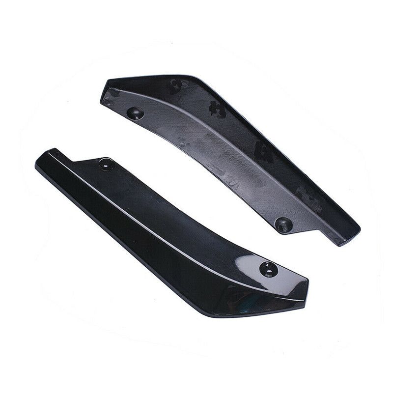 2pcs Universal Car Rear Bumper Lip Spoiler Canards Wrap Abs