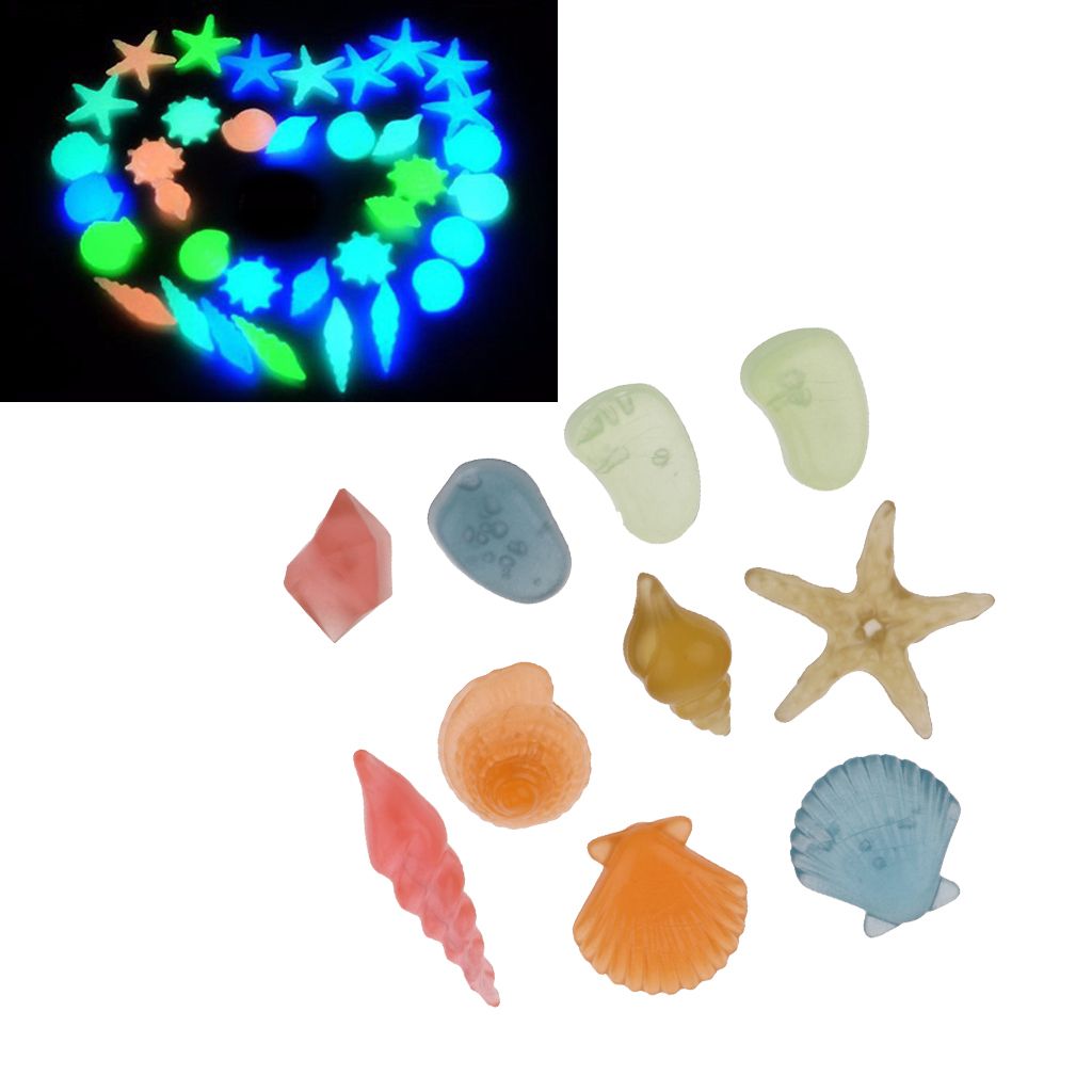 10pcs Aquarium   Tank Rock Luminous   Pebble Stone Hill Aquatic Craft