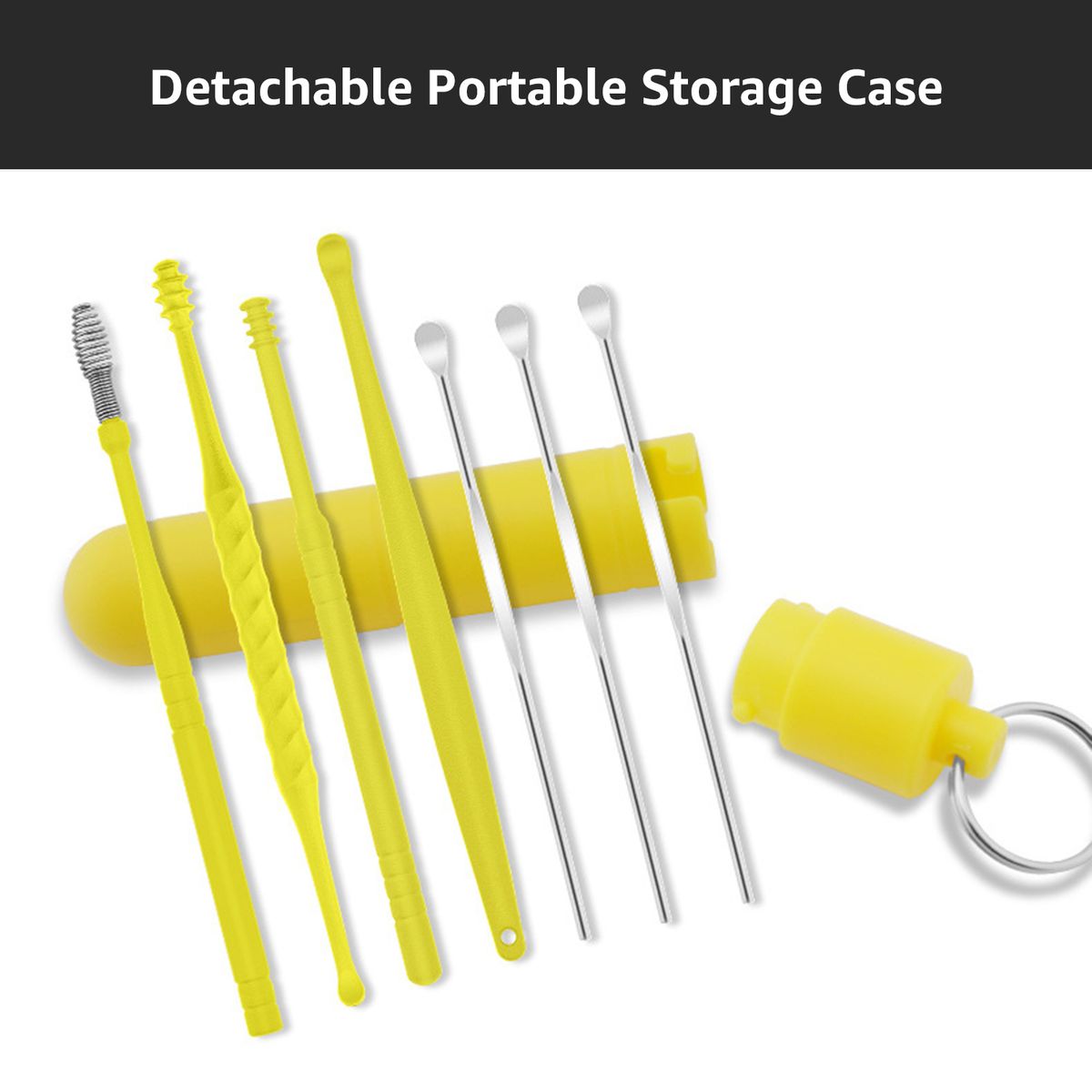 7pcs/set Ear Wax Removal Tool Stainless Steel Earpick