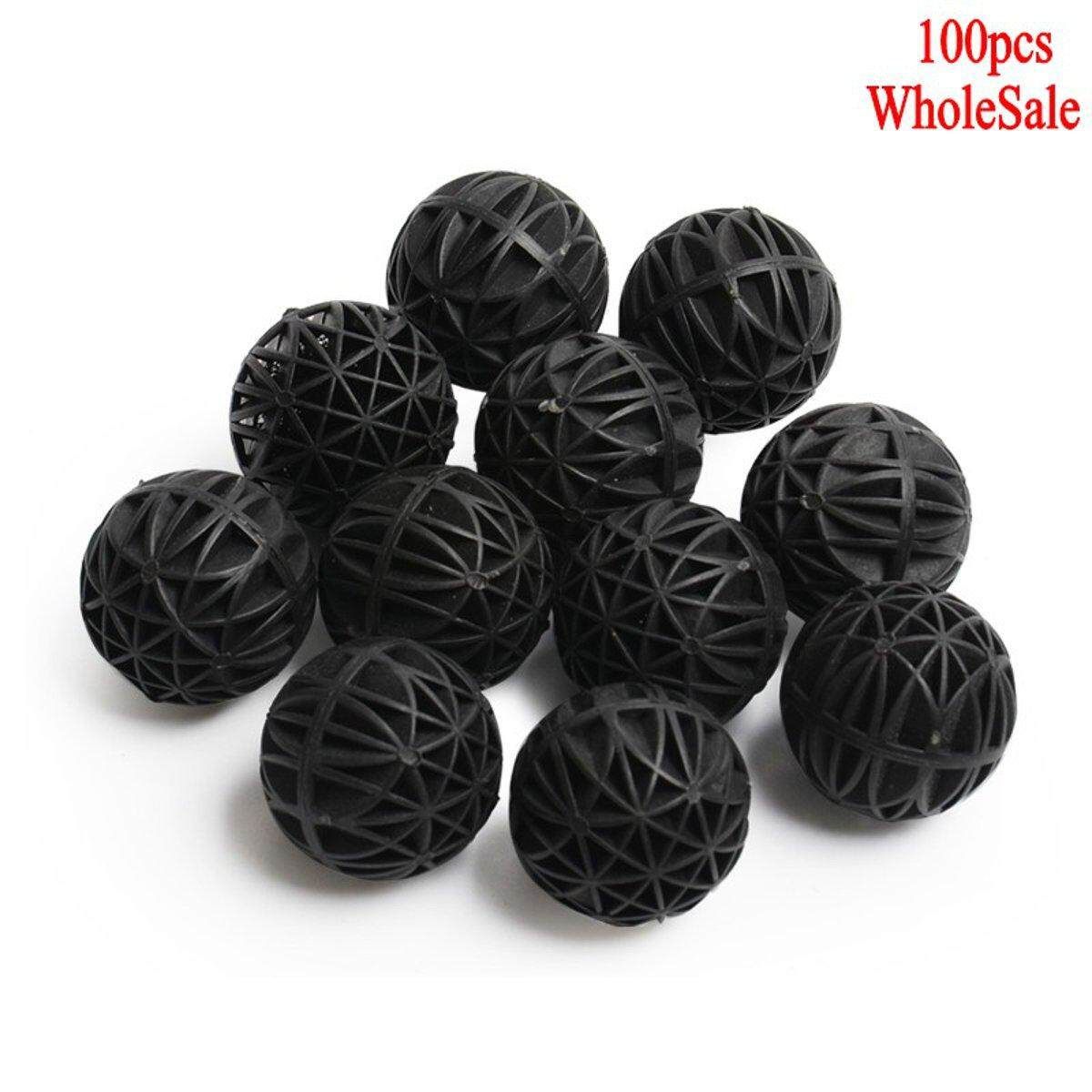 100 Pcs 16mm Aquarium Bio Balls Filter Media Wet/Dry Koi Fish Tank Pond
