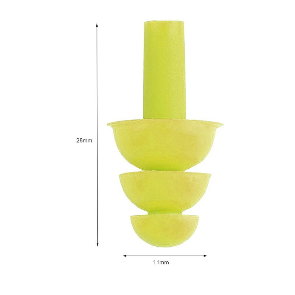 A Pair Sili One Ear Plugs Anti Noise Snore Earplugs Noise Redu Tion For Study-yellow