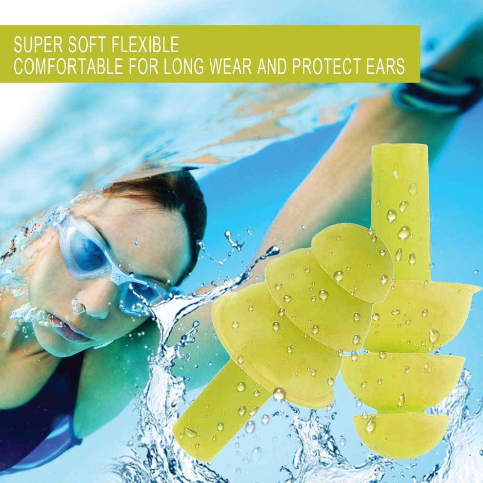 A Pair Sili One Ear Plugs Anti Noise Snore Earplugs Noise Redu Tion For Study-yellow