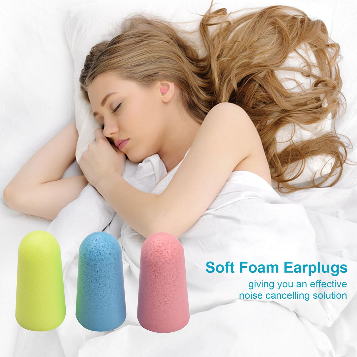60pcs Soft Foam Earplugs Reusable Sponge Earplug Set