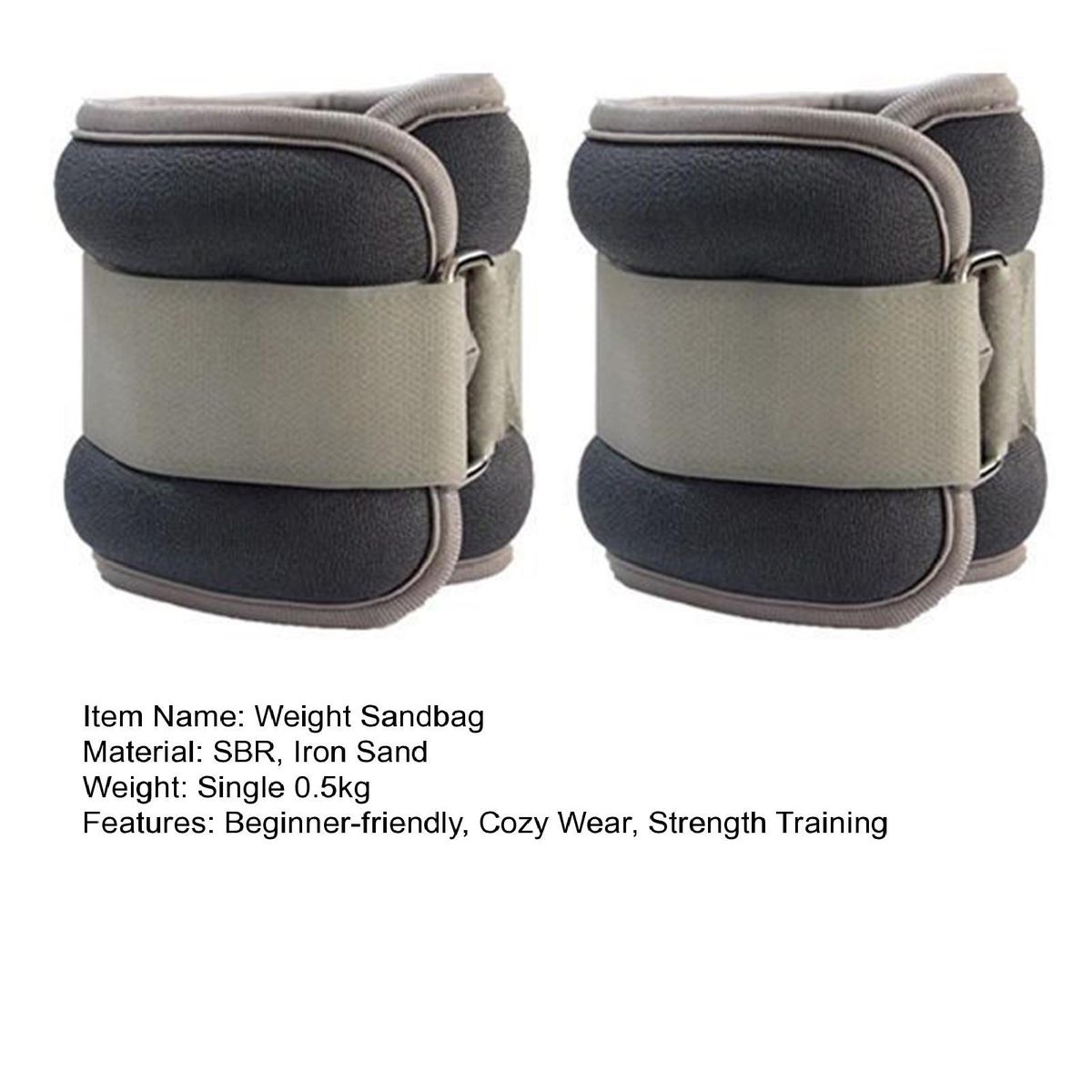Wrist Ankle Cuff Set Power-up Workout with Dual-use for Running Dark Gray