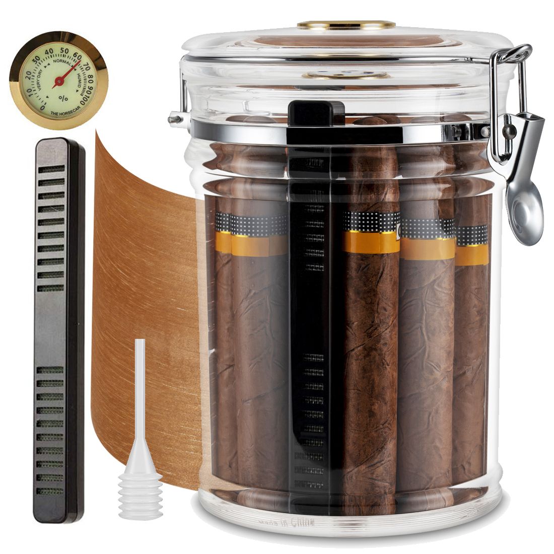 Portable Cigar Case Transparent Cigarette Box