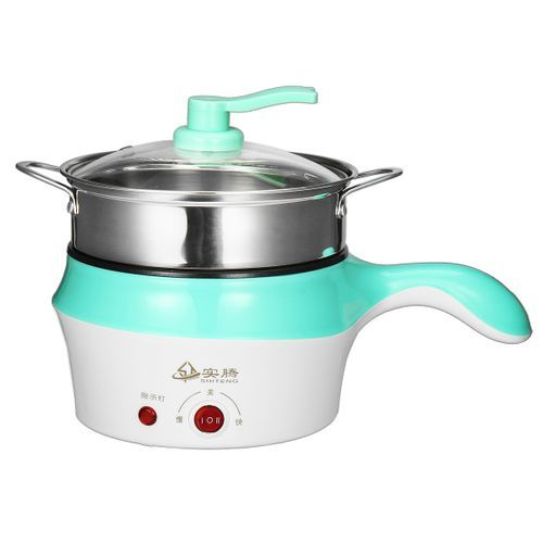 1.8L Double-Layer Stainless Steel Mini Electric Pot Pan