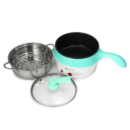 1.8L Double-Layer Stainless Steel Mini Electric Pot Pan