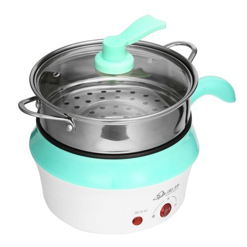 1.8L Double-Layer Stainless Steel Mini Electric Pot Pan