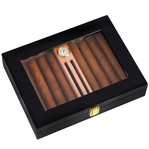Cedar Humidor Cigar Wood Box Travel Cigar Case Orginizer With Hygrometer Cedar Wood Cutter  Set Smoking Accessories