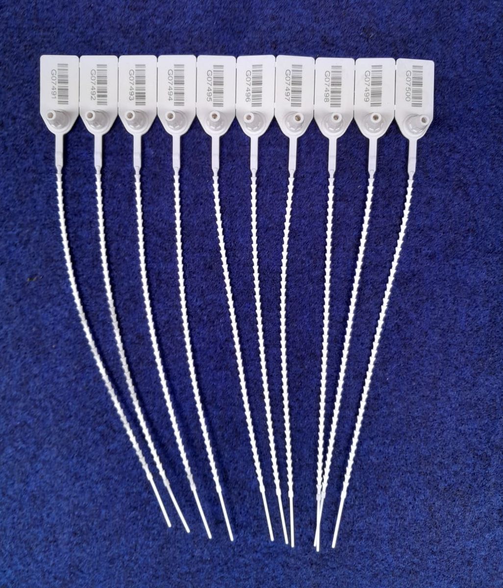 100 PCS 25CM PLASTIC SECURITY SEAL FOR BAGS, DRUMS, TRUCKS & CONTAINERS