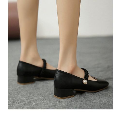 Ladies Casual Leather Shoes FashionMid-heel Women's Shoes