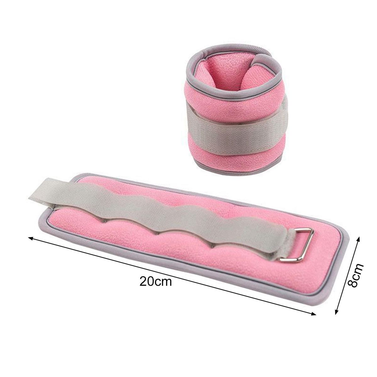 Iron-filled Ankle Weights Power-up Workout with Dual-use for Running Pink