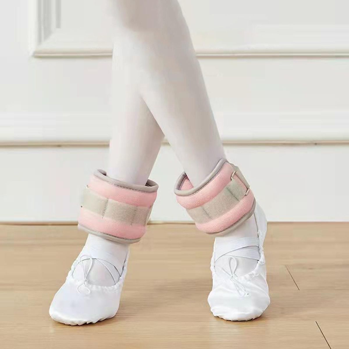 Iron-filled Ankle Weights Power-up Workout with Dual-use for Running Pink