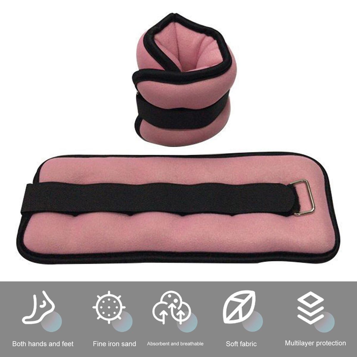 Resistance Ankle Weights Power-up Workout with Dual-use for Running Dark Pink