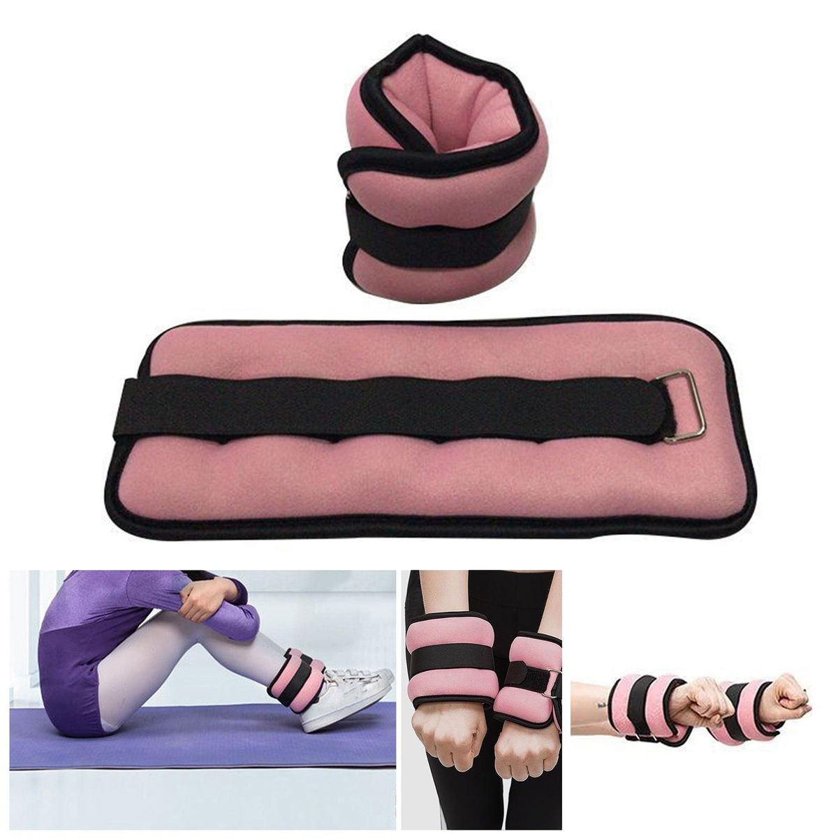 Resistance Ankle Weights Power-up Workout with Dual-use for Running Dark Pink