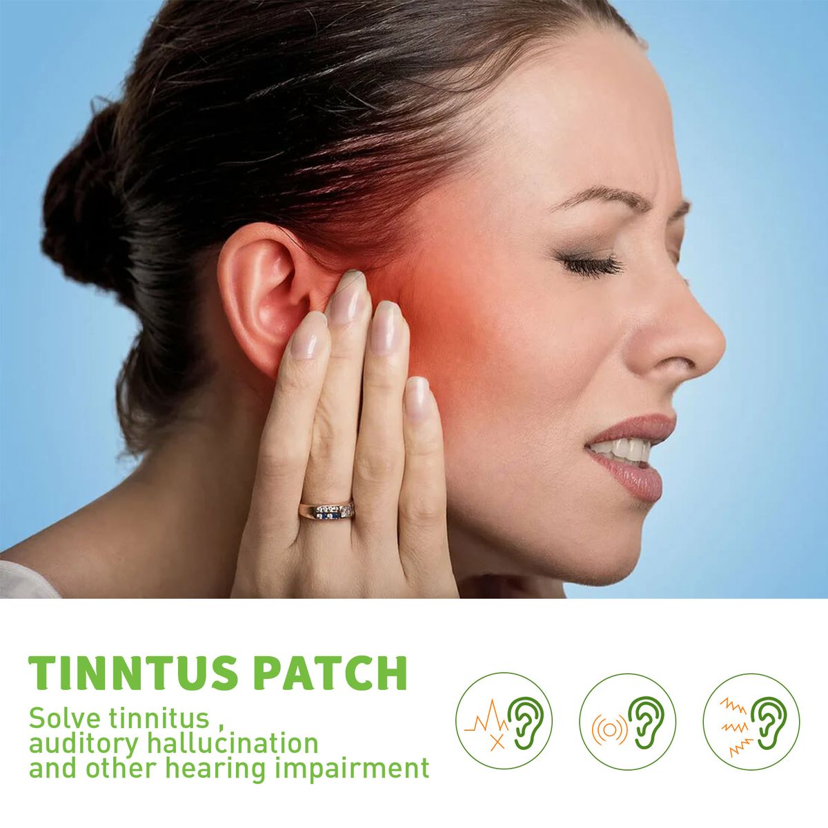 12Pcs Tinnitus Relief Patch Improve Hearing Herbal Sticker
