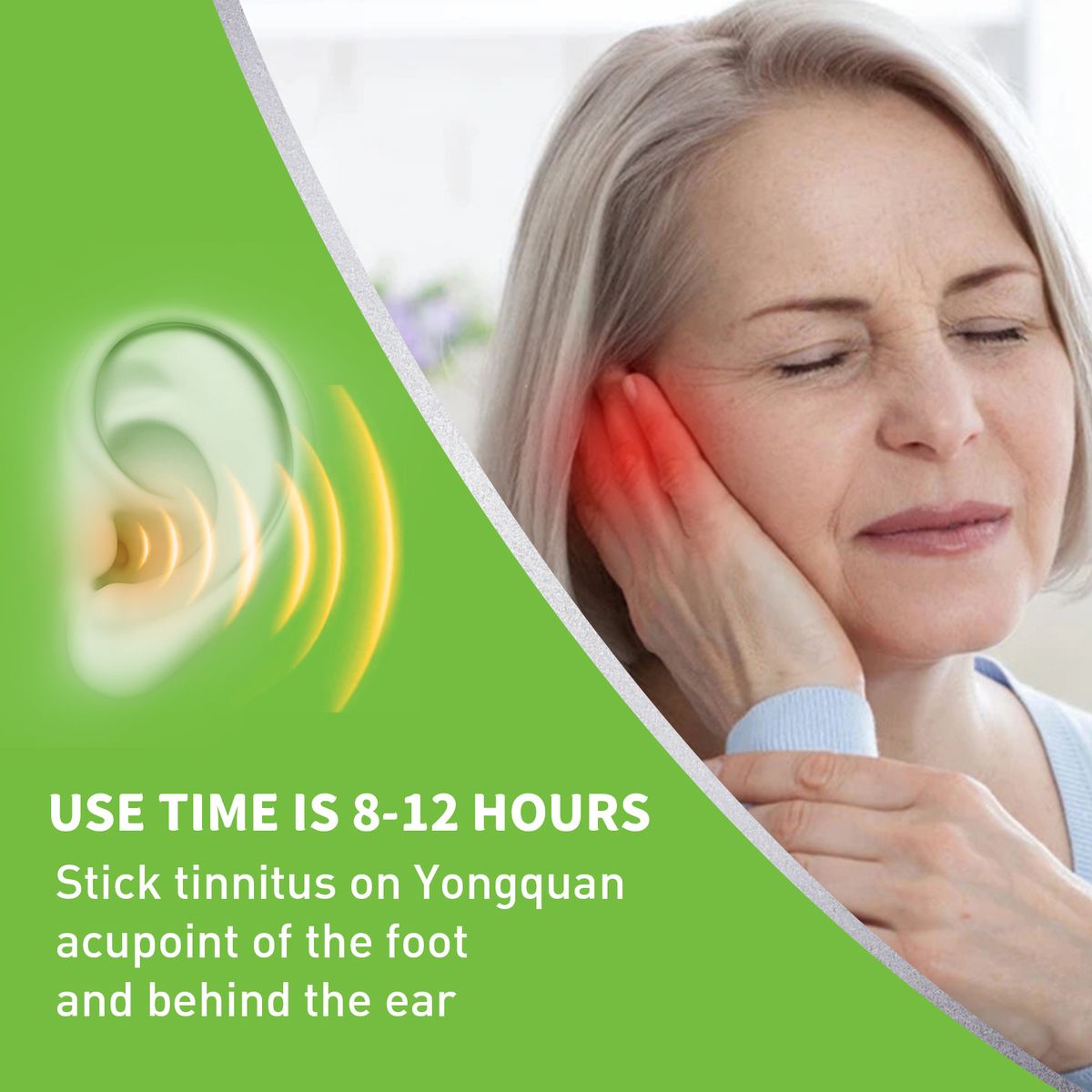 12Pcs Tinnitus Relief Patch Improve Hearing Herbal Sticker