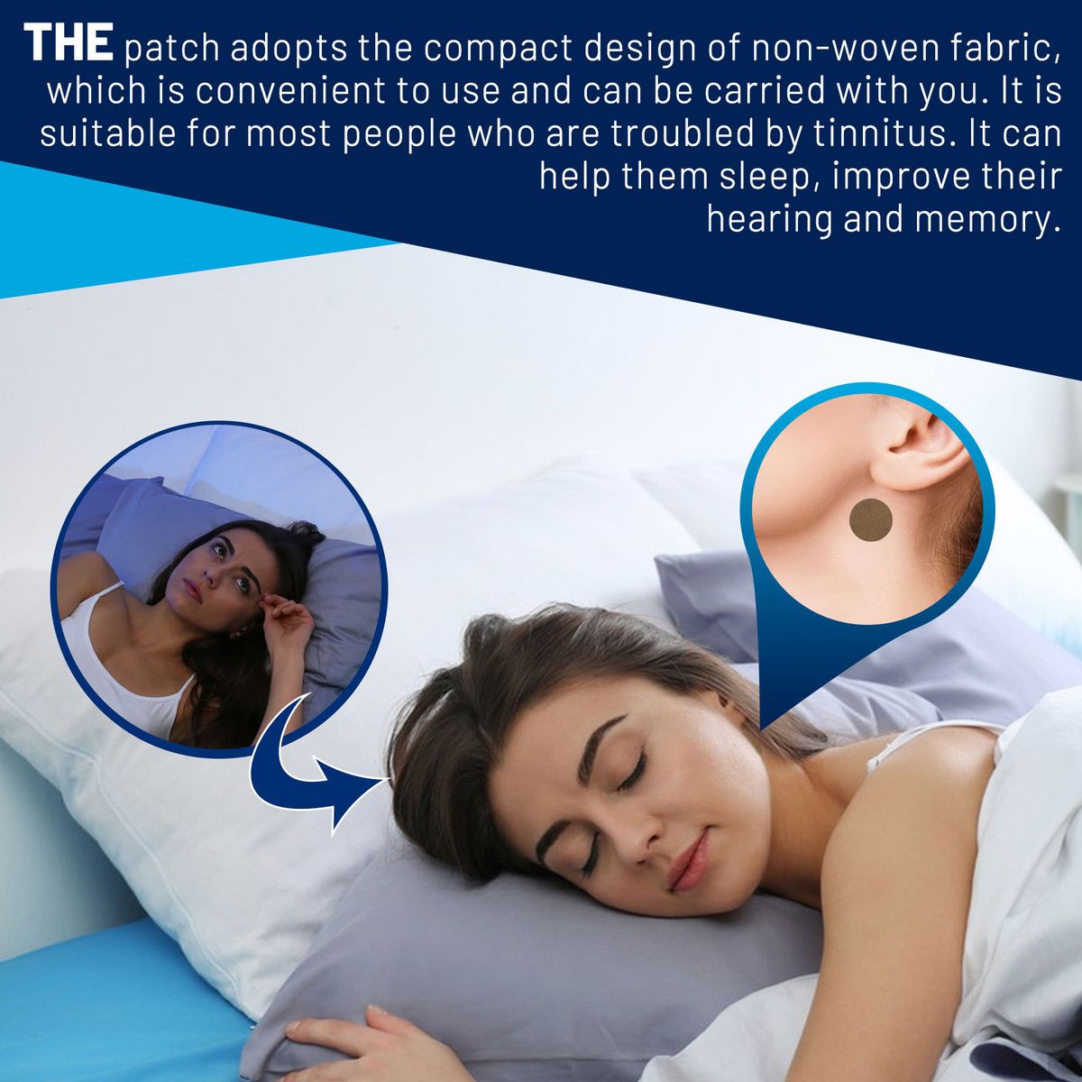 12Pcs Tinnitus Relief Patch Herbal Sticker Improve Listening
