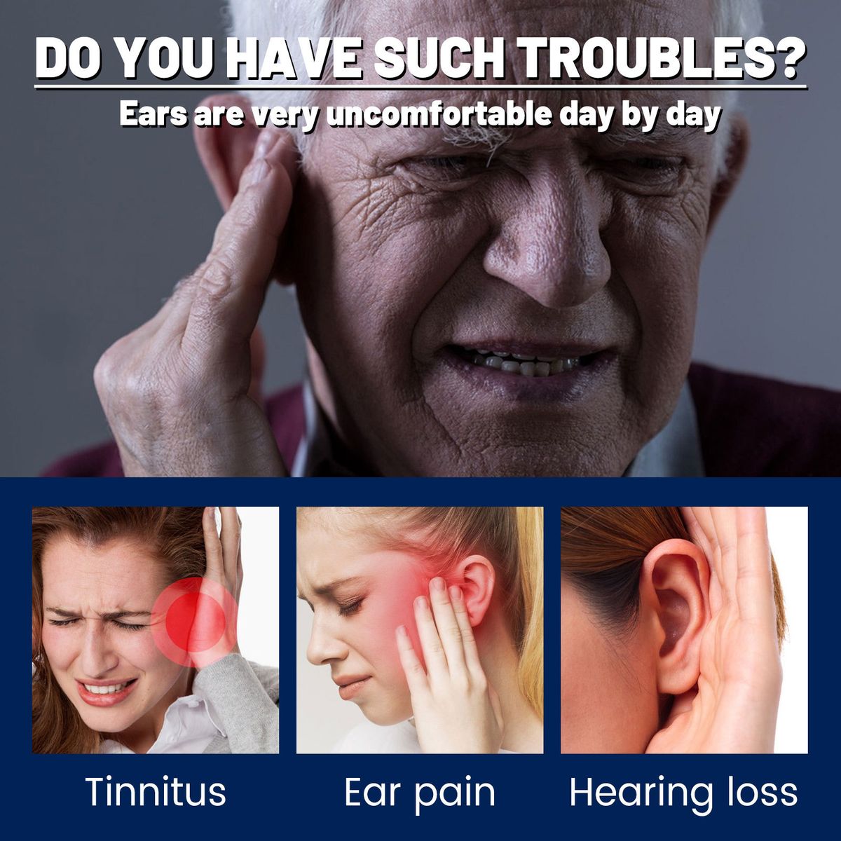 12Pcs Tinnitus Relief Patch Herbal Sticker Improve Listening