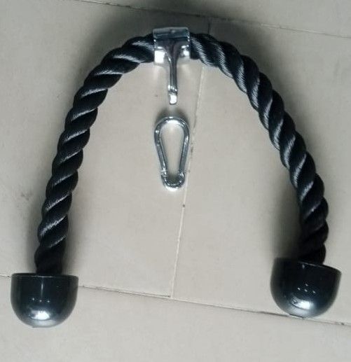Tricep Training Rope Home Gym Push Pull Cord-Black