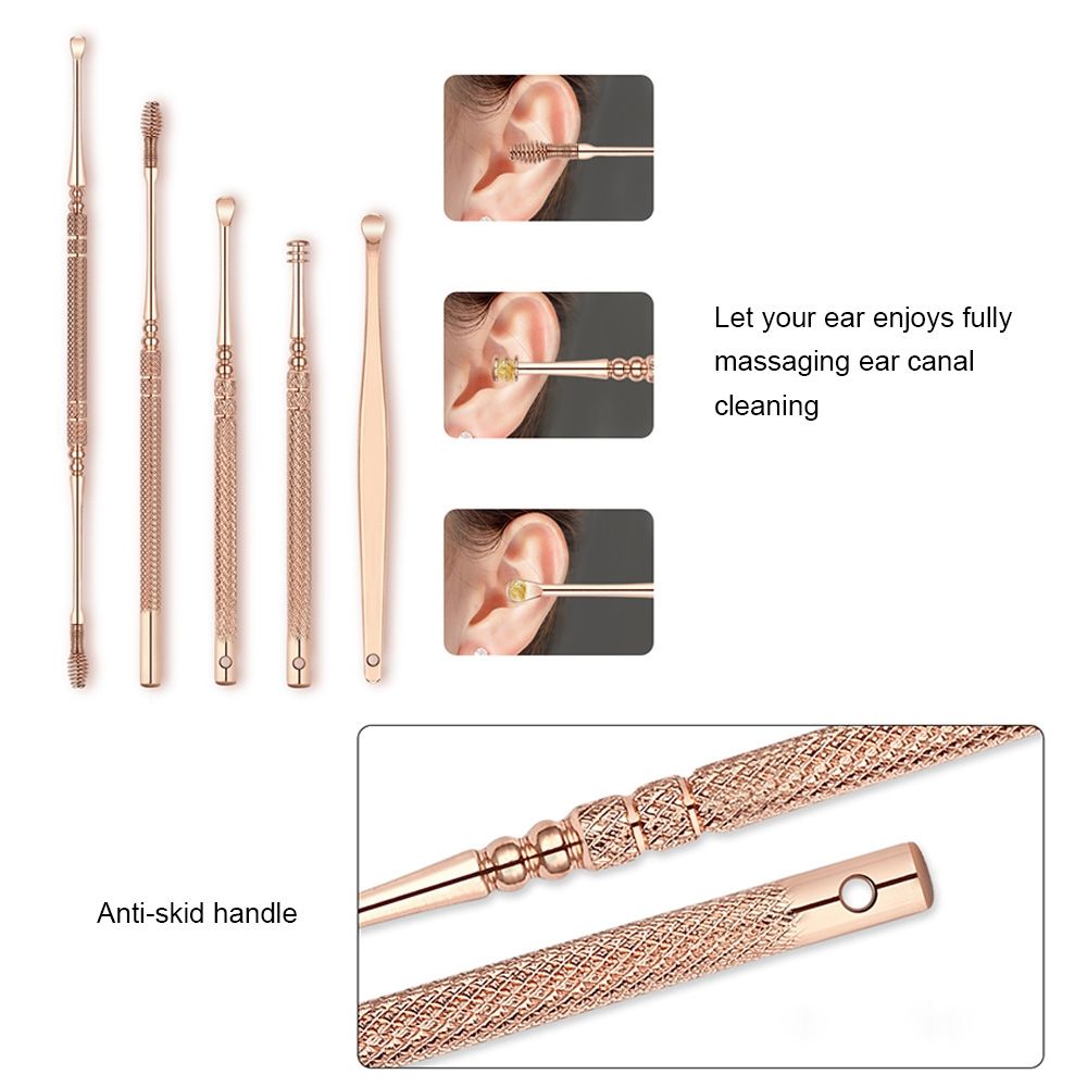 Ear Wax Removal LED Flashlight Tool Set For Baby And Adults Ear Pick Stainless Steel Medical Grade