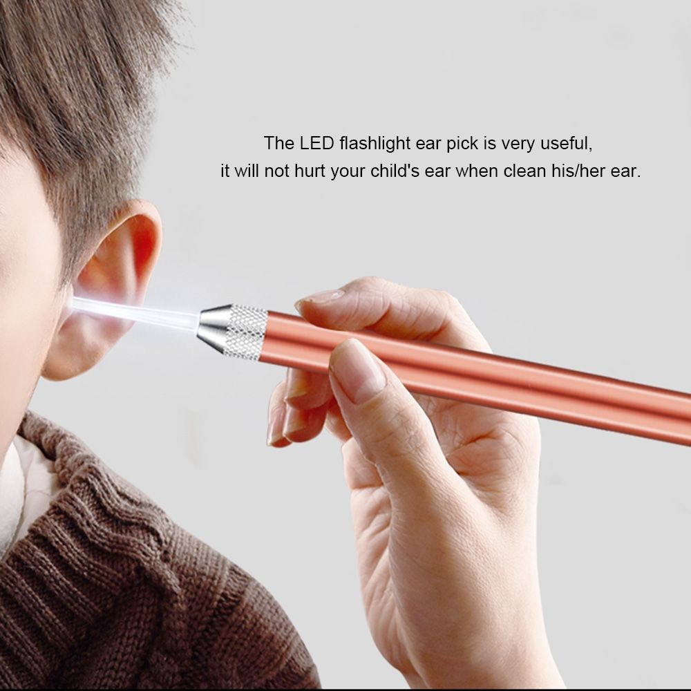 Ear Wax Removal LED Flashlight Tool Set For Baby And Adults Ear Pick Stainless Steel Medical Grade