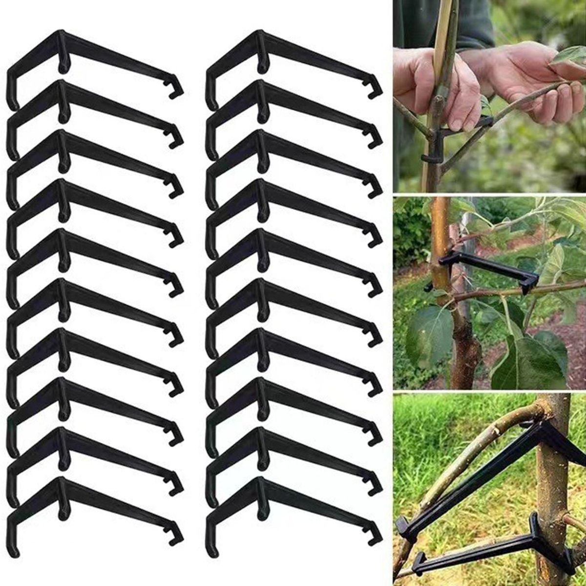 10Pcs Branch Supporter Garden Fruit Tree Branch Spreader Black
