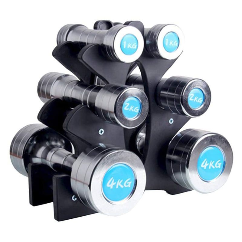Home Fitness Exercise Weight Lifting Dumbbell Rack-Black