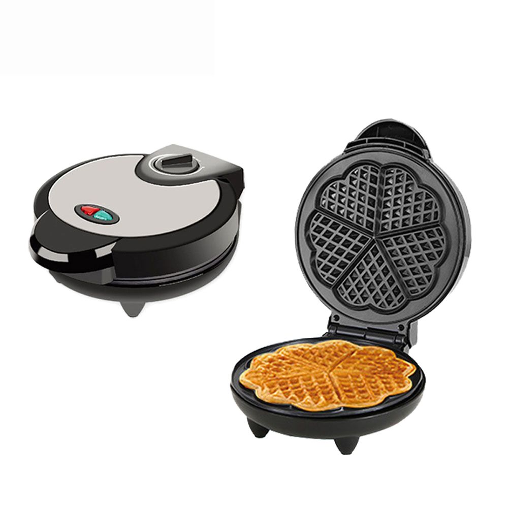 1000W Waffle Maker 5 Heart-Shaped Waffles Electric Waffler