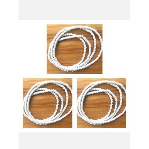 White Good Luck Waist Beads (3pieces)