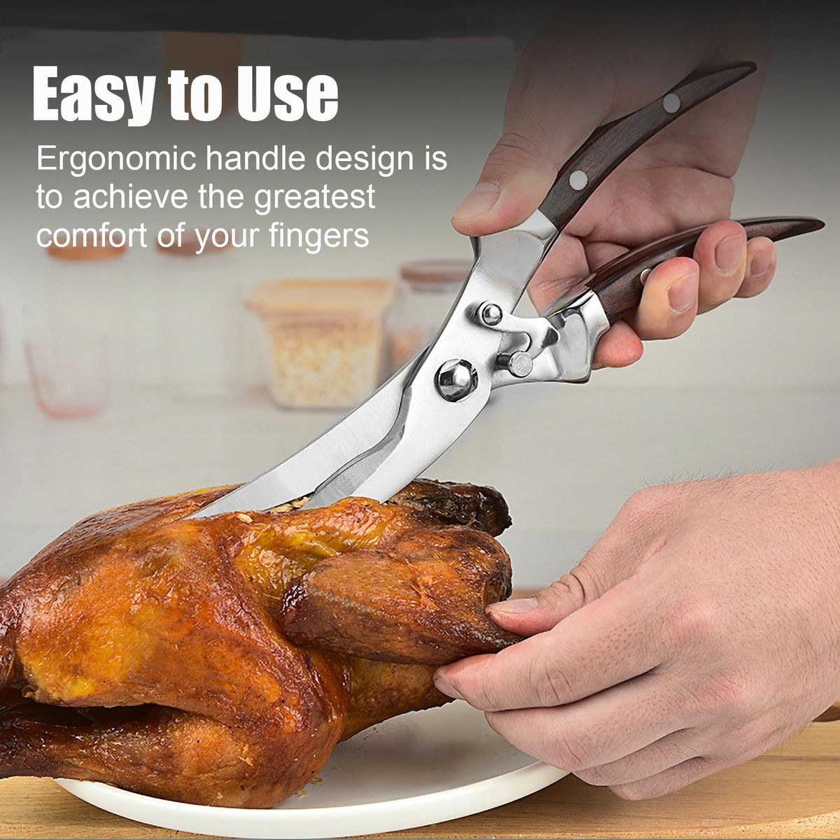Poultry Shears Stainless Steel Kitchen Scissors Multi-Purpose Scissors for Meat Chicken Fish Seafood BBQ