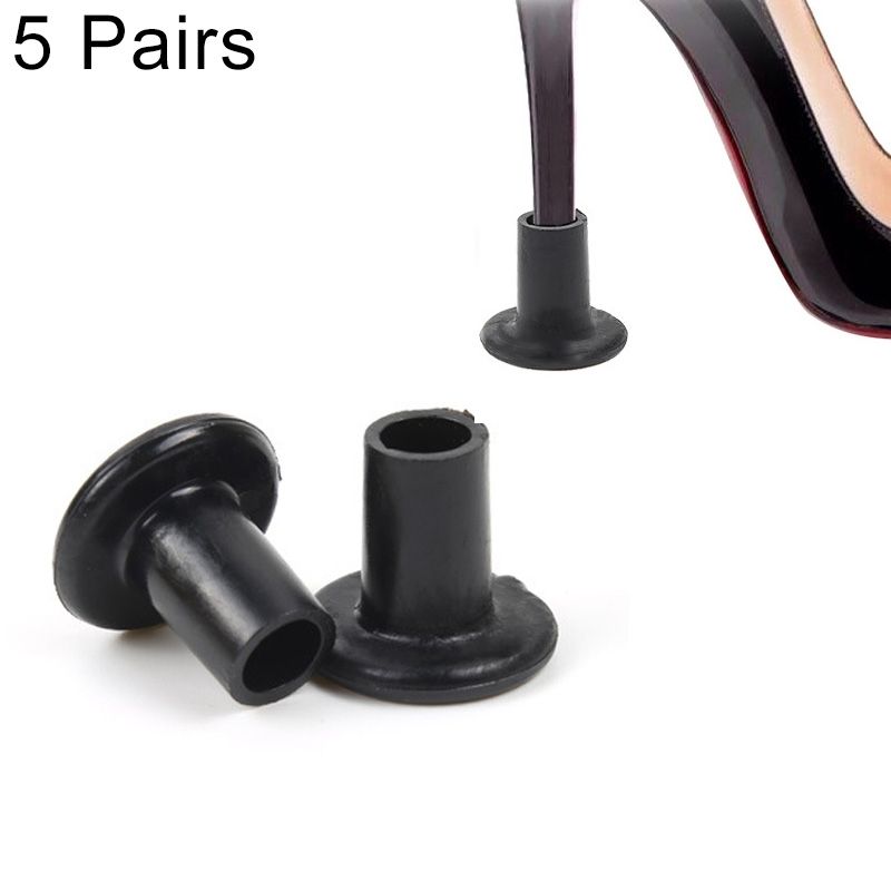 5 Paris Non-slip Wear-resistant Increase Shoes High Stiletto Heel Protector Caps, Random Color Delivery(Black)