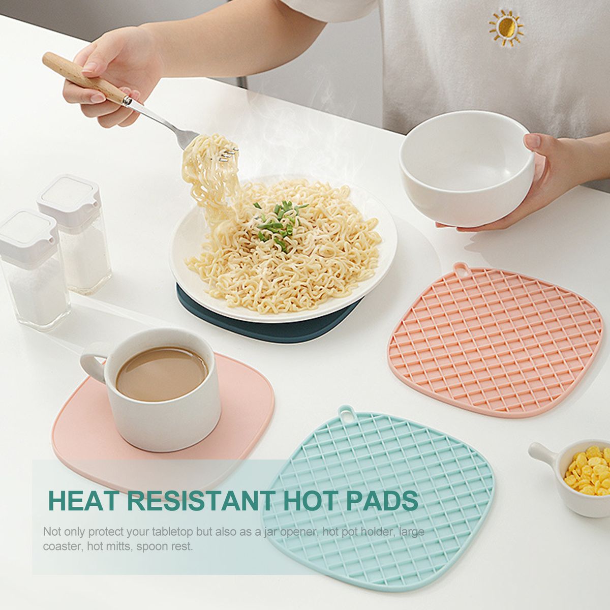 Hot Pads Heat Resistant Trivet Pot Mat Holder Mats Non Slip