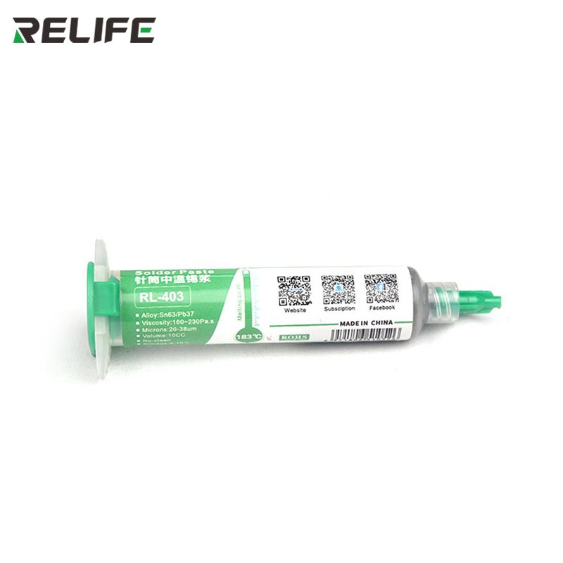 183℃ Paste RL-403 Phone RELIFE 20-38um Motherboard Original Repair Solder 10CC Paste No- For Flux Welding Sn63/Pb37 BGA