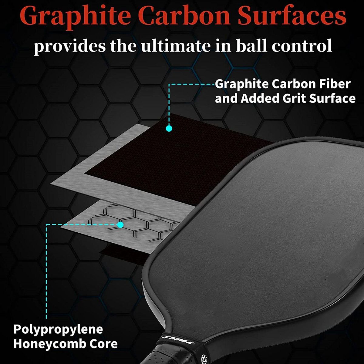 Carbon Fiber Pickleball Paddle Honeycomb Paddle with