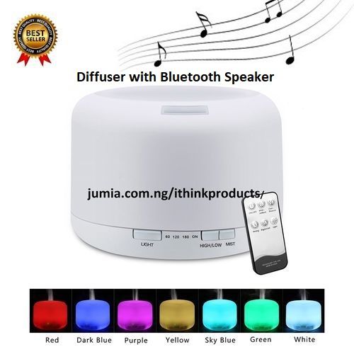 Air Humidifier Aroma Essential Oil Diffuser + BT Speaker