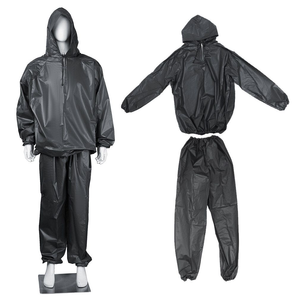 L/XL/2/3XL EVA Heavy Duty Sweat Suit Sauna Exercise Training Gym Fitness Weight Loss 3XL