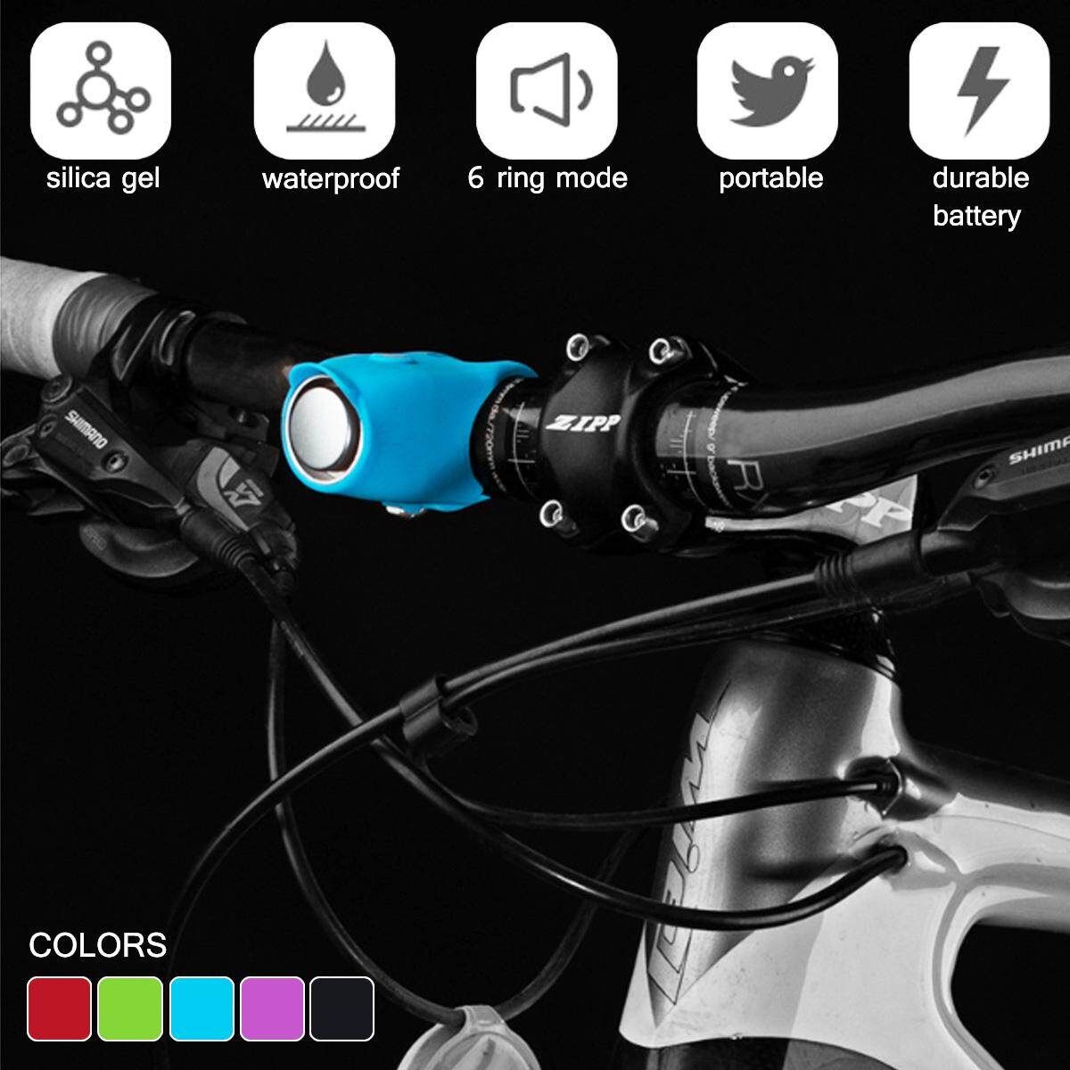 135db Cycling Electric Bike Bicycle Handlebar Ring Bell Horn Sound Alarm IPX4 Blue