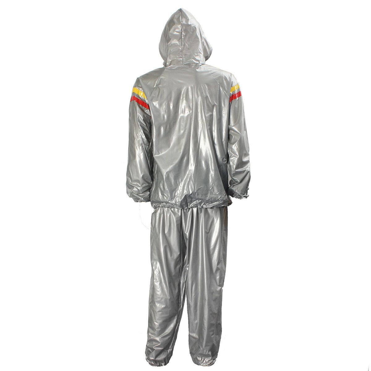 Heavy Duty Weight Loss Slim Sweat Exercise Gym Fitness Sauna Suit Hoodie 3XL NEW Silver 3XL