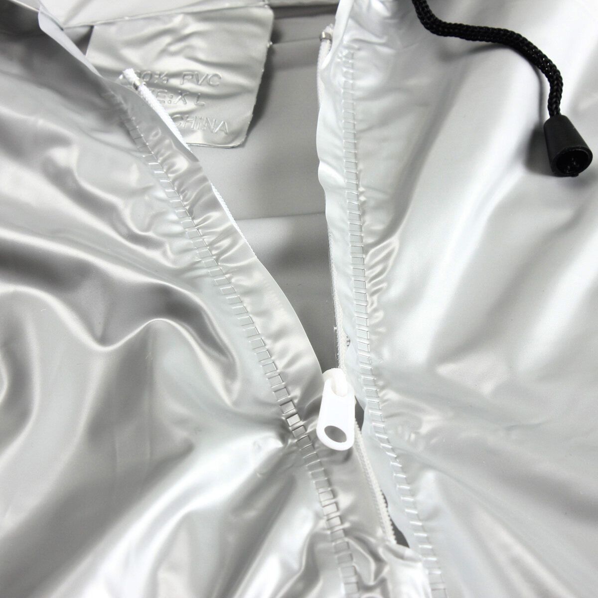 Heavy Duty Weight Loss Slim Sweat Exercise Gym Fitness Sauna Suit Hoodie 3XL NEW Silver 3XL