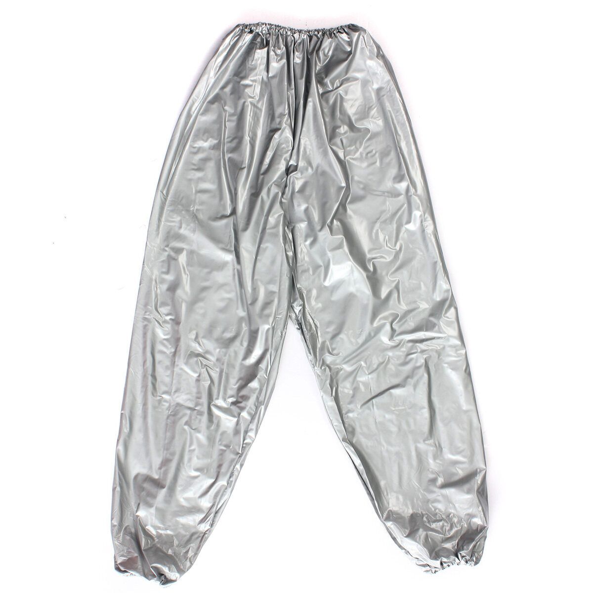 Heavy Duty Weight Loss Slim Sweat Exercise Gym Fitness Sauna Suit Hoodie 3XL NEW Silver 3XL