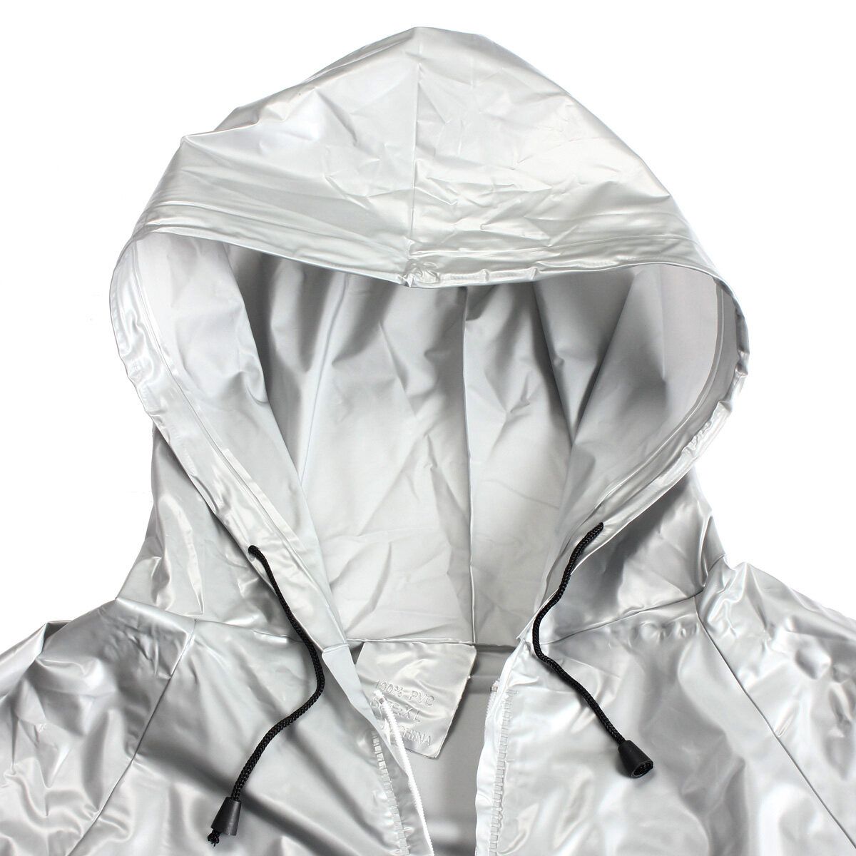 Heavy Duty Weight Loss Slim Sweat Exercise Gym Fitness Sauna Suit Hoodie 3XL NEW Silver 3XL