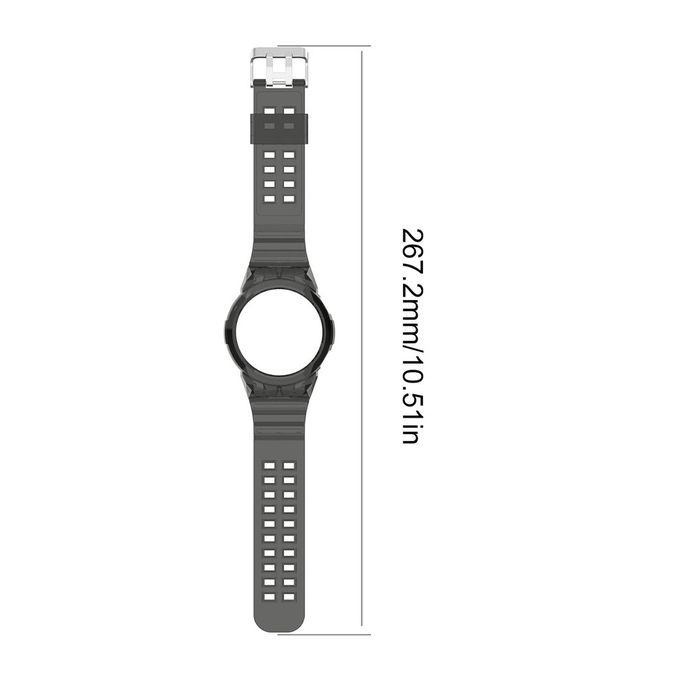 Unique Strap Dazzling And Elegant Transparent Sili One Strap For Wat H GT2-Transparent Black-46mm