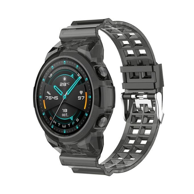 Unique Strap Dazzling And Elegant Transparent Sili One Strap For Wat H GT2-Transparent Black-46mm