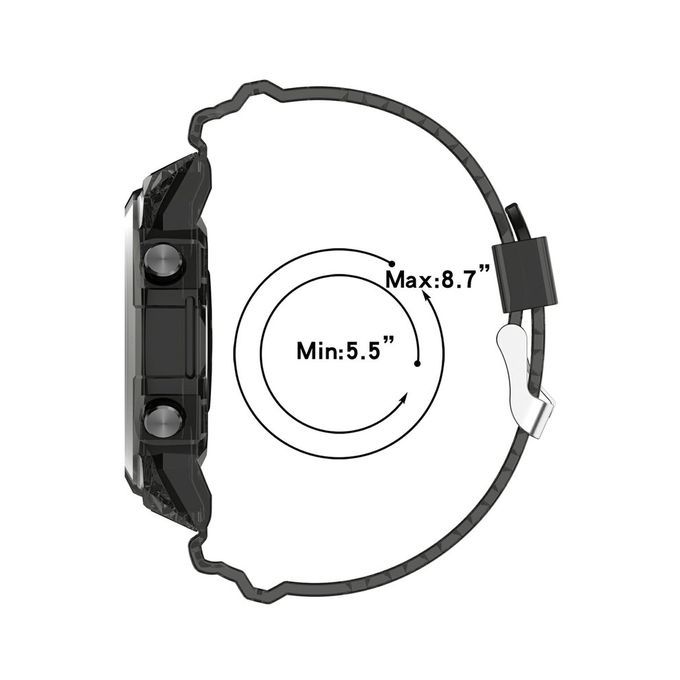 Unique Strap Dazzling And Elegant Transparent Sili One Strap For Wat H GT2-Transparent Black-46mm
