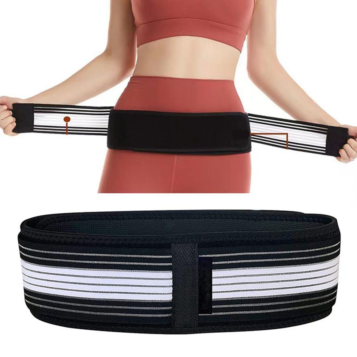 Sciatica Belt for Pain Relief Premium Back Support Brace Breathable Black